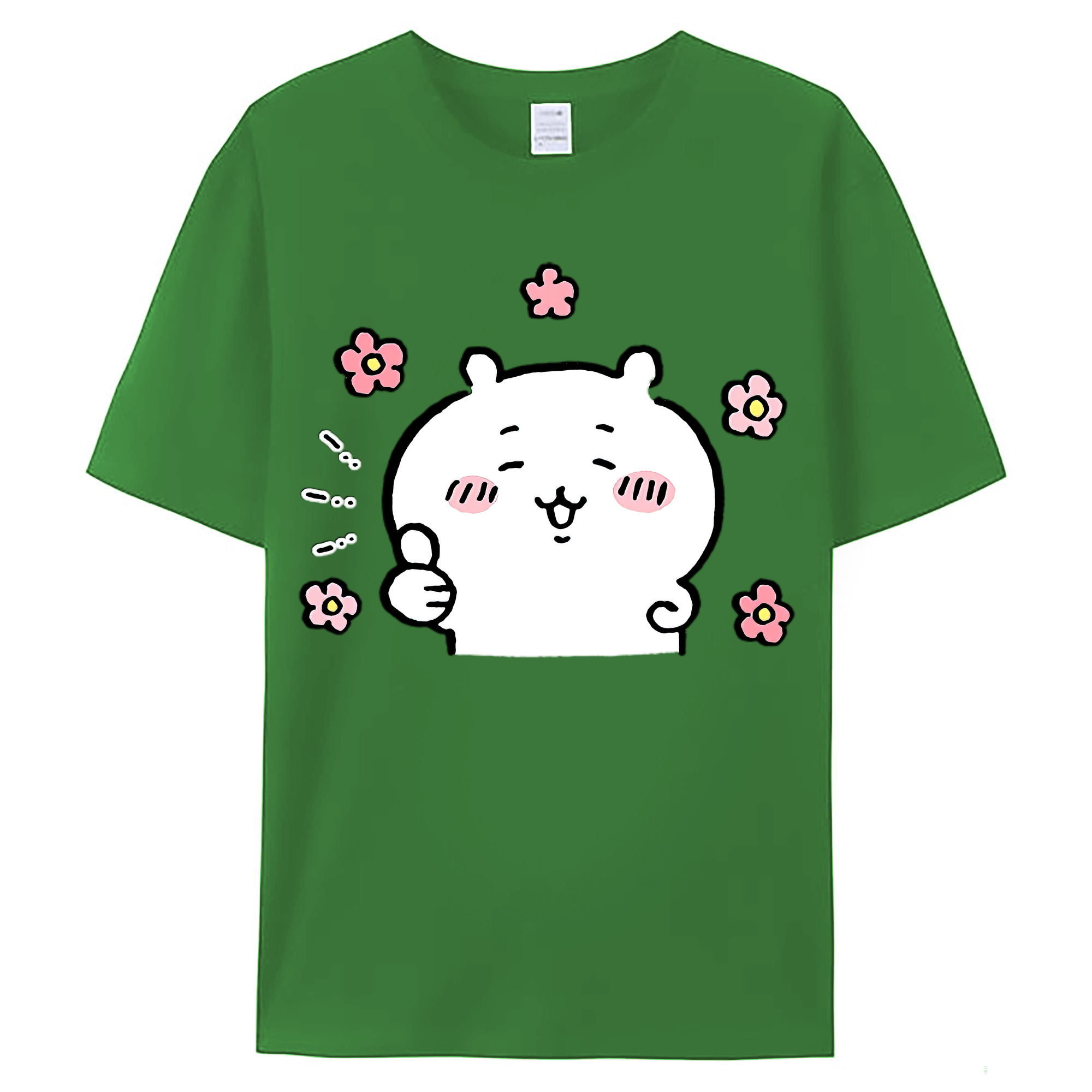 （画像用） ちいかわ ちいかわ Chii-kawa chiikawa レディースカジュアルプリントTシャツ（綿100％）
